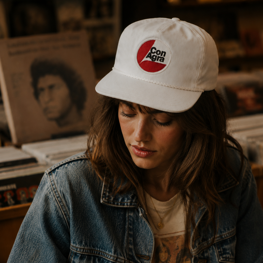 Vintage White Con Agra Trucker Cap