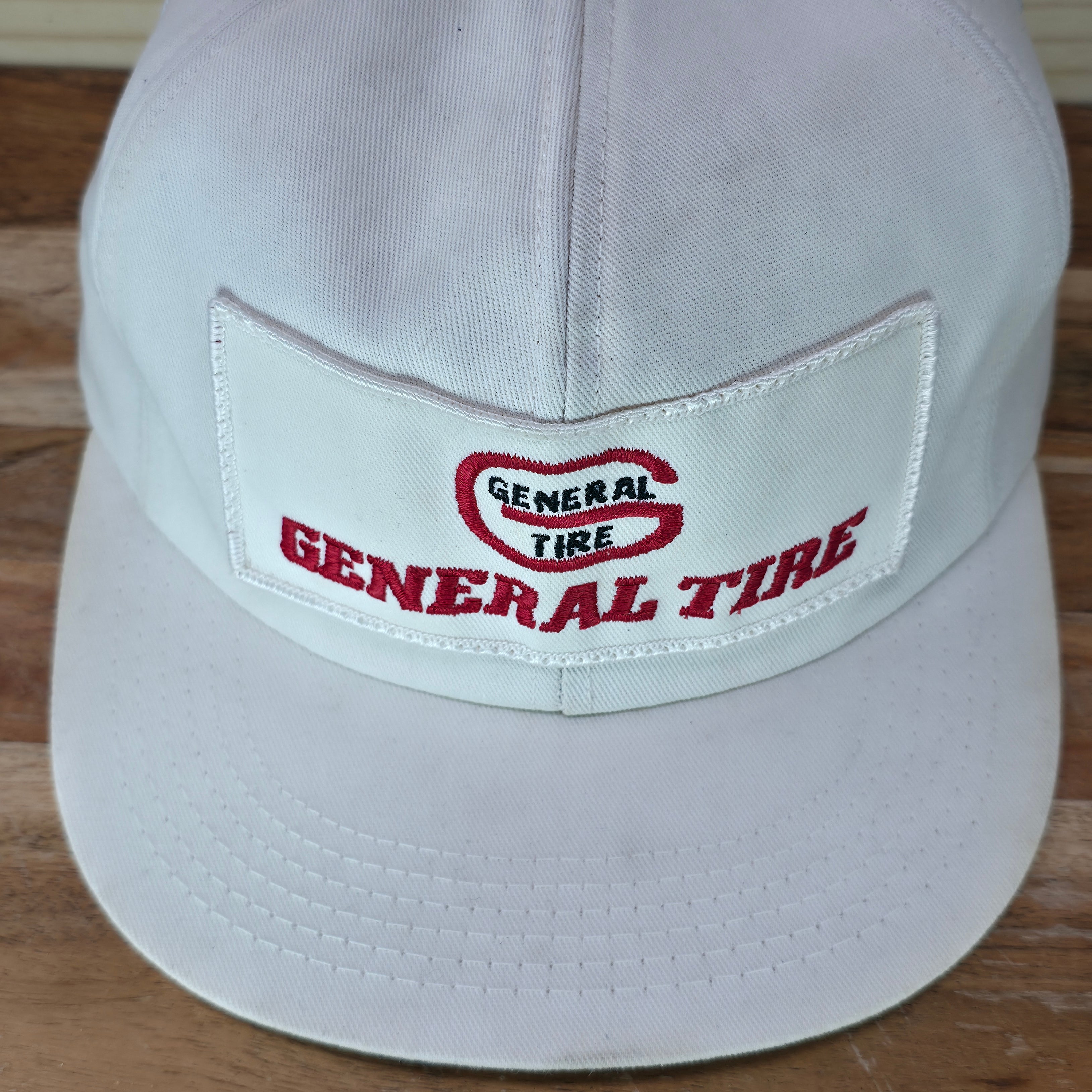 Vintage White General Tire Snapback Cap