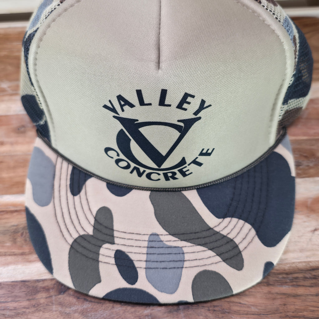 Camo Valley Concrete Trucker Cap