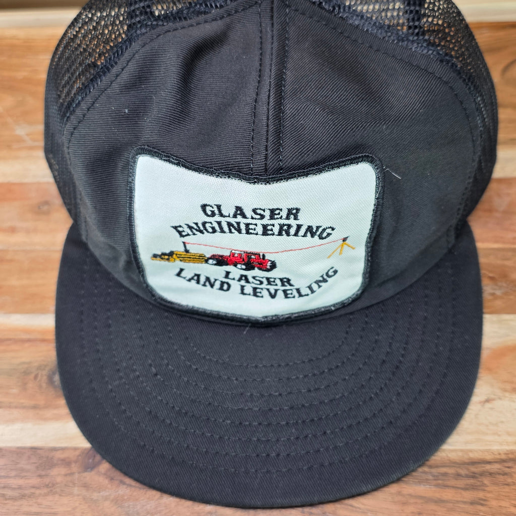Vintage Glaser Engineering  Laser Black Trucker Cap