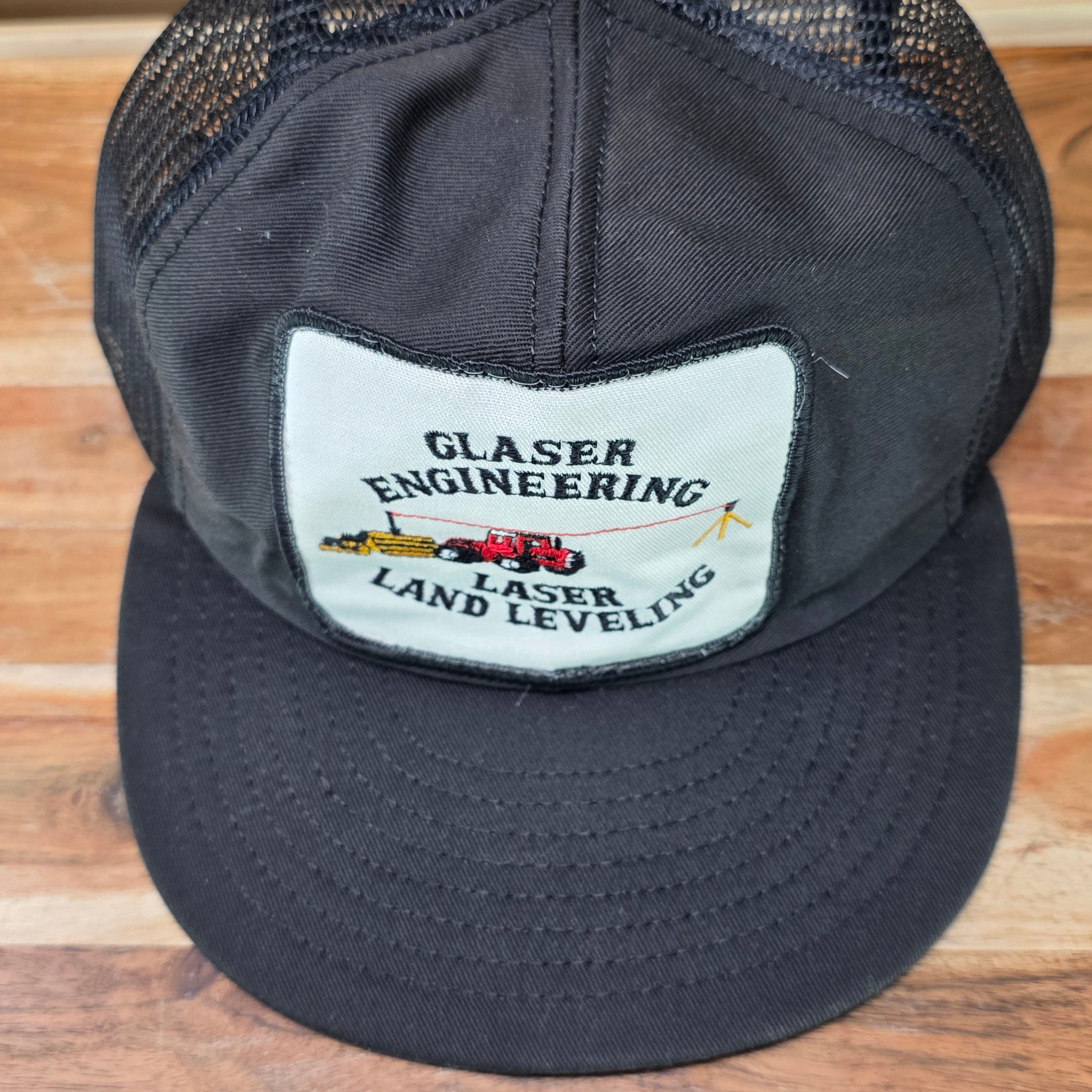 Vintage Glaser Engineering  Laser Black Trucker Cap