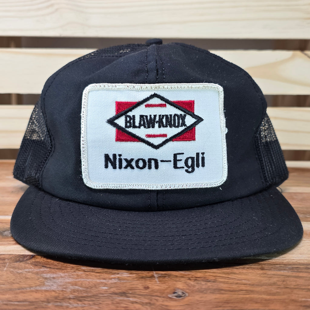 Vintage Nixon-Egli Blaw-Knox Black Trucker cap