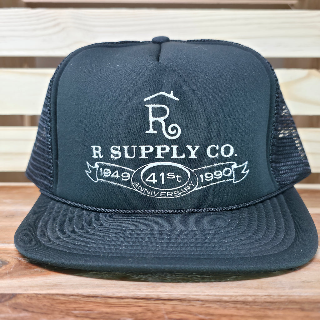 R supply Co. 90s Black Vintage Trucker Cap