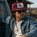 Vintage Taylor & Martin Auctioneers Burgundy Trucker Cap