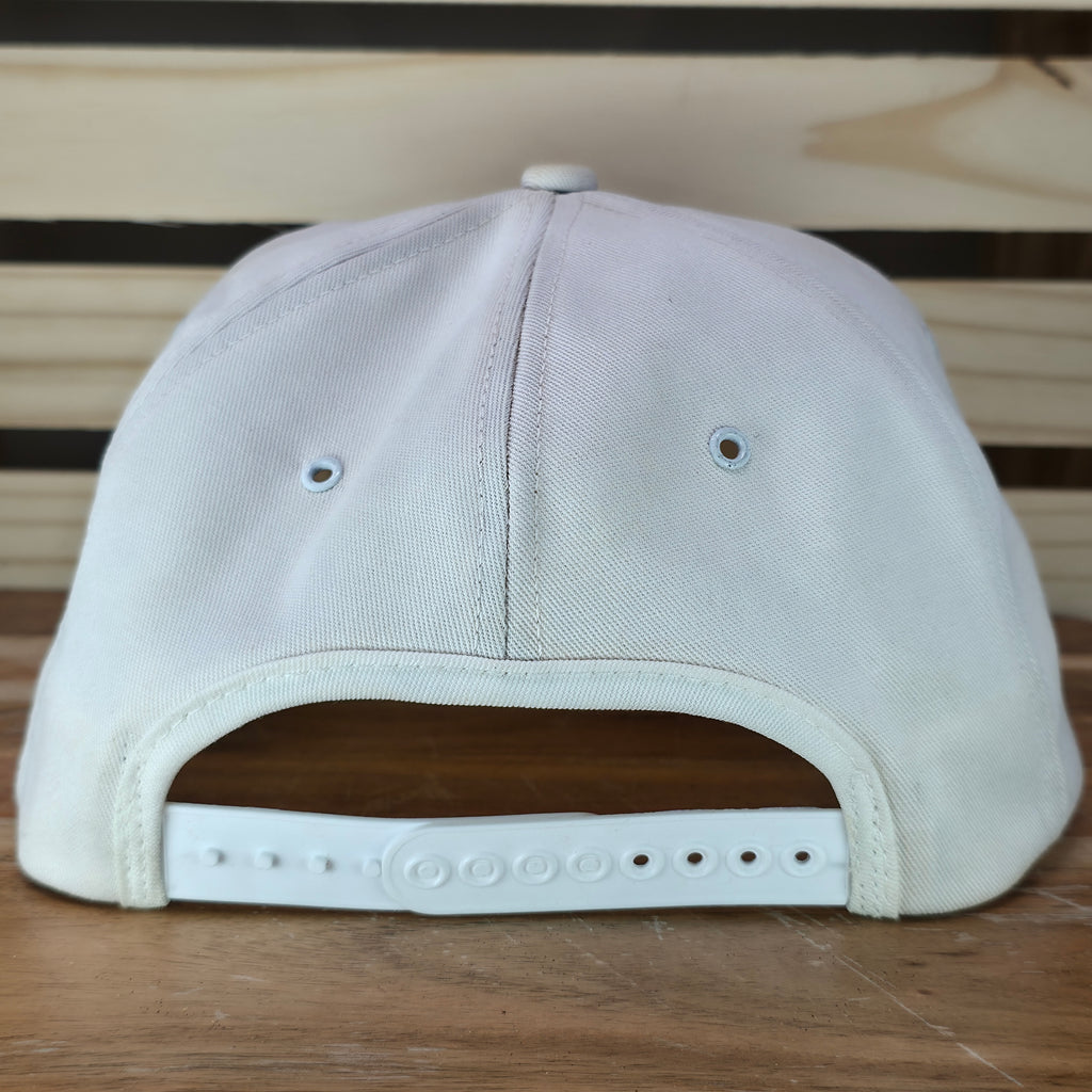 Vintage White General Tire Snapback Cap