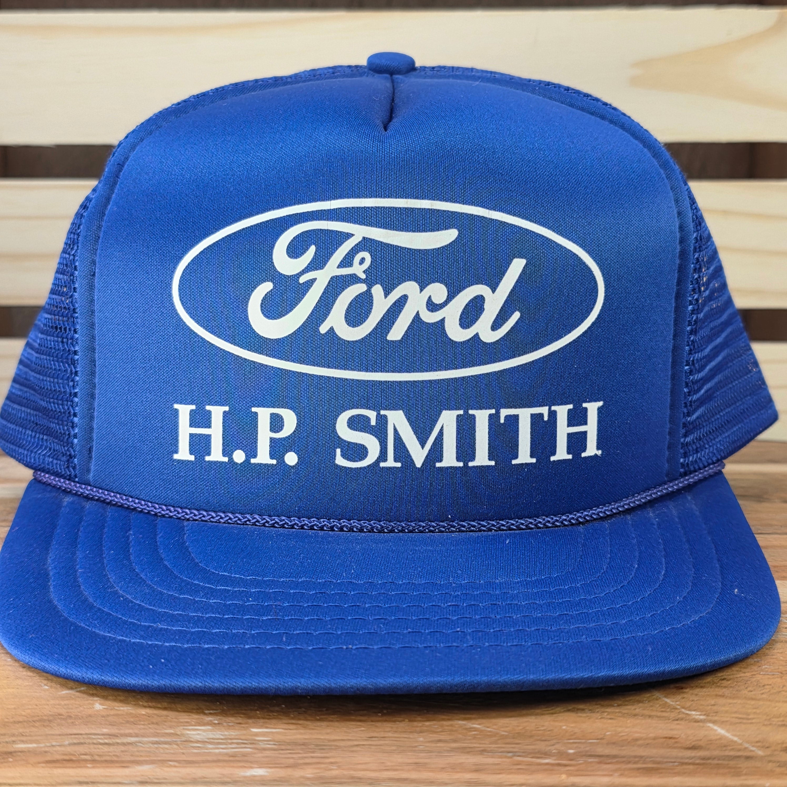 Vintage Ford HP Smith Blue Trucker Cap