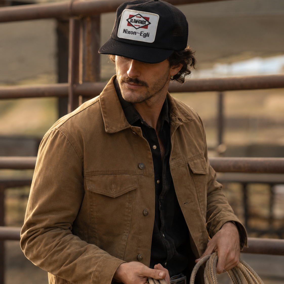 Vintage Nixon-Egli Blaw-Knox Black Trucker cap
