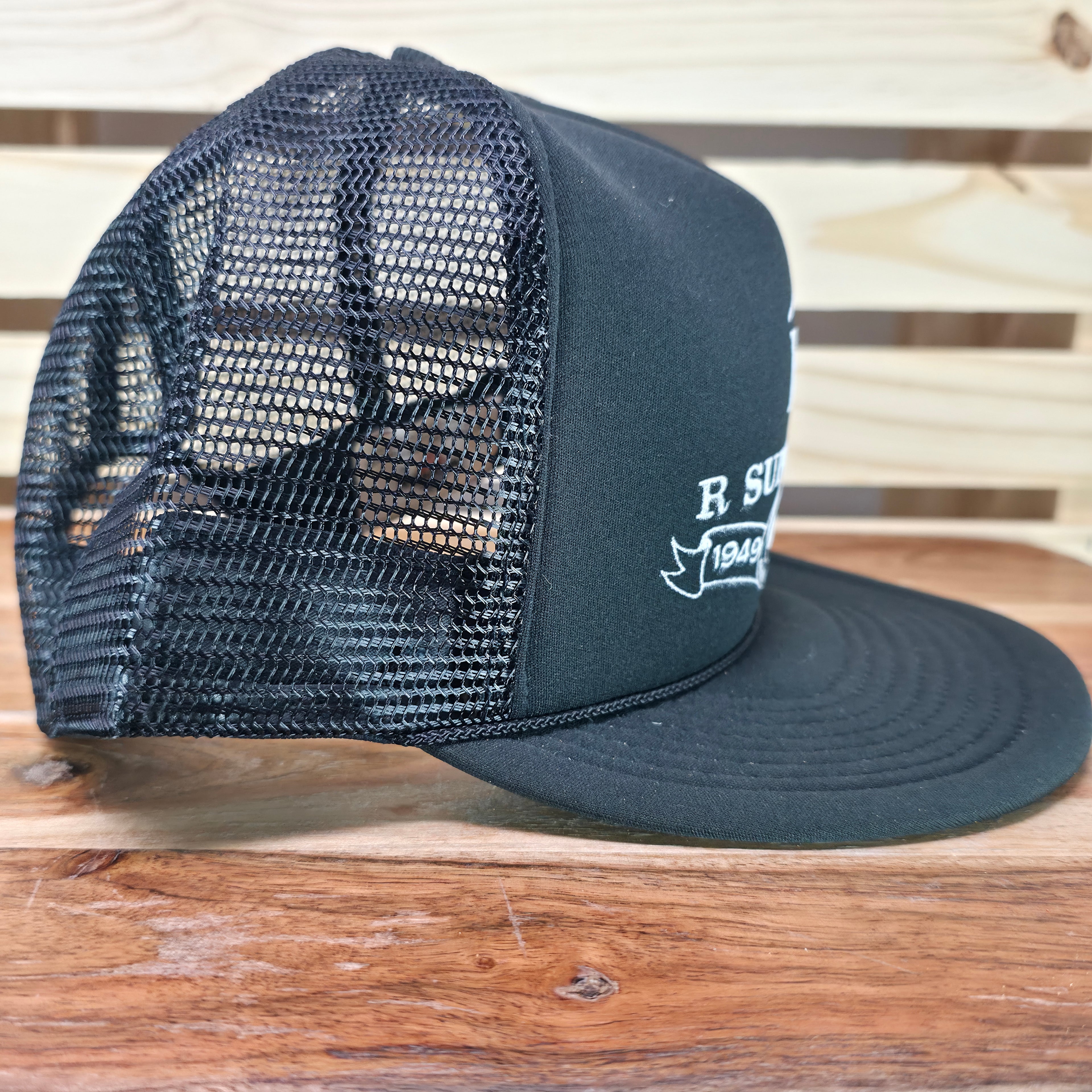 R supply Co. 90s Black Vintage Trucker Cap