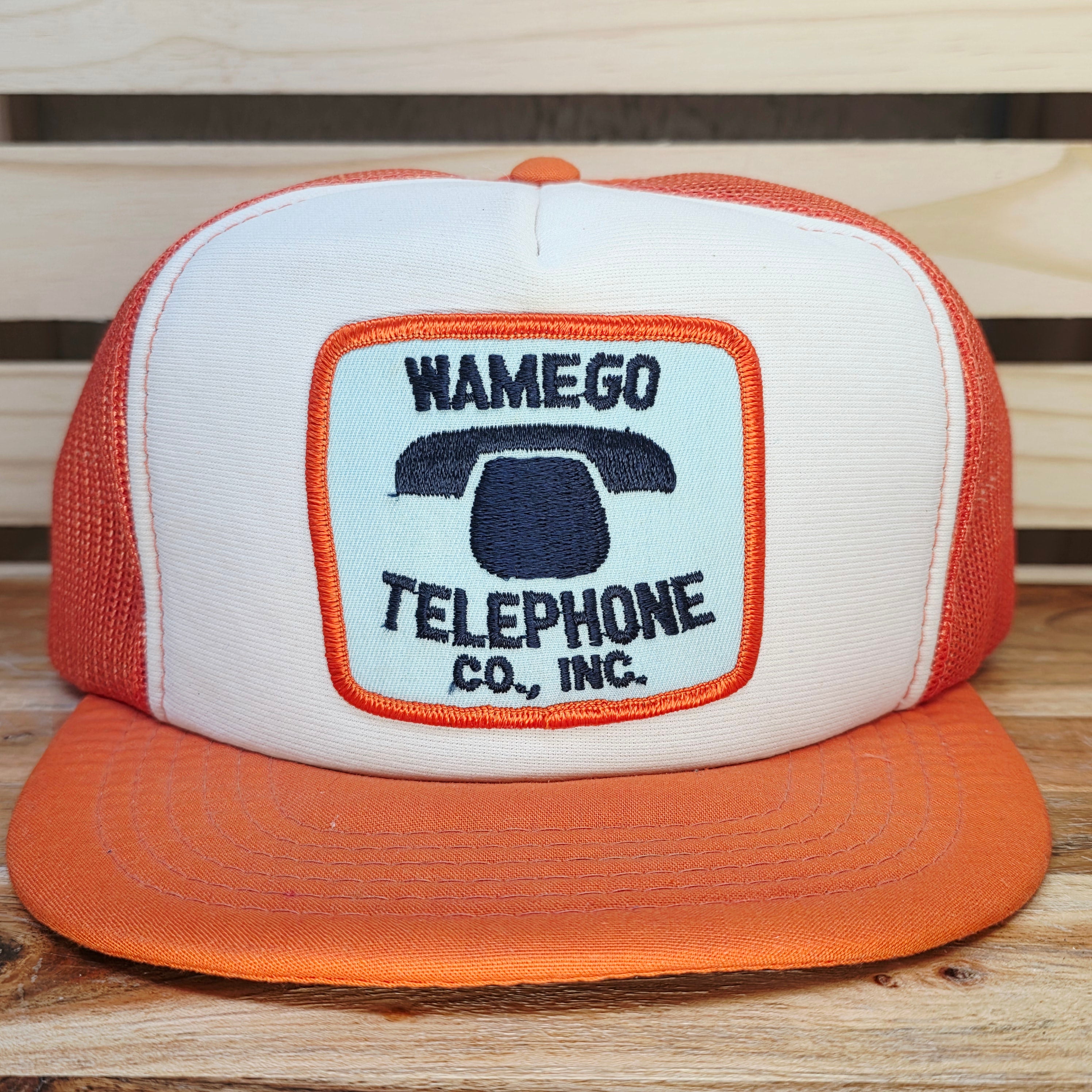 Vintage Wamego Telephone Patched Trucker Cap