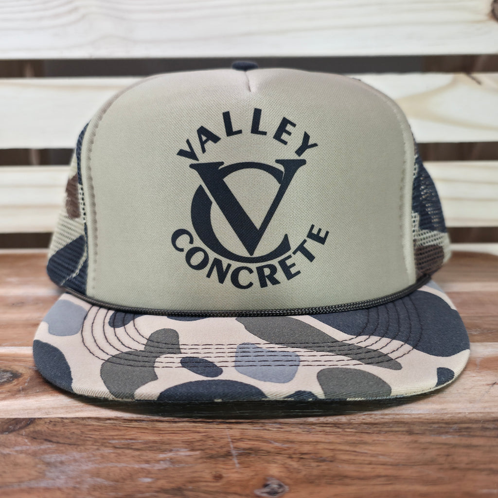Camo Valley Concrete Trucker Cap