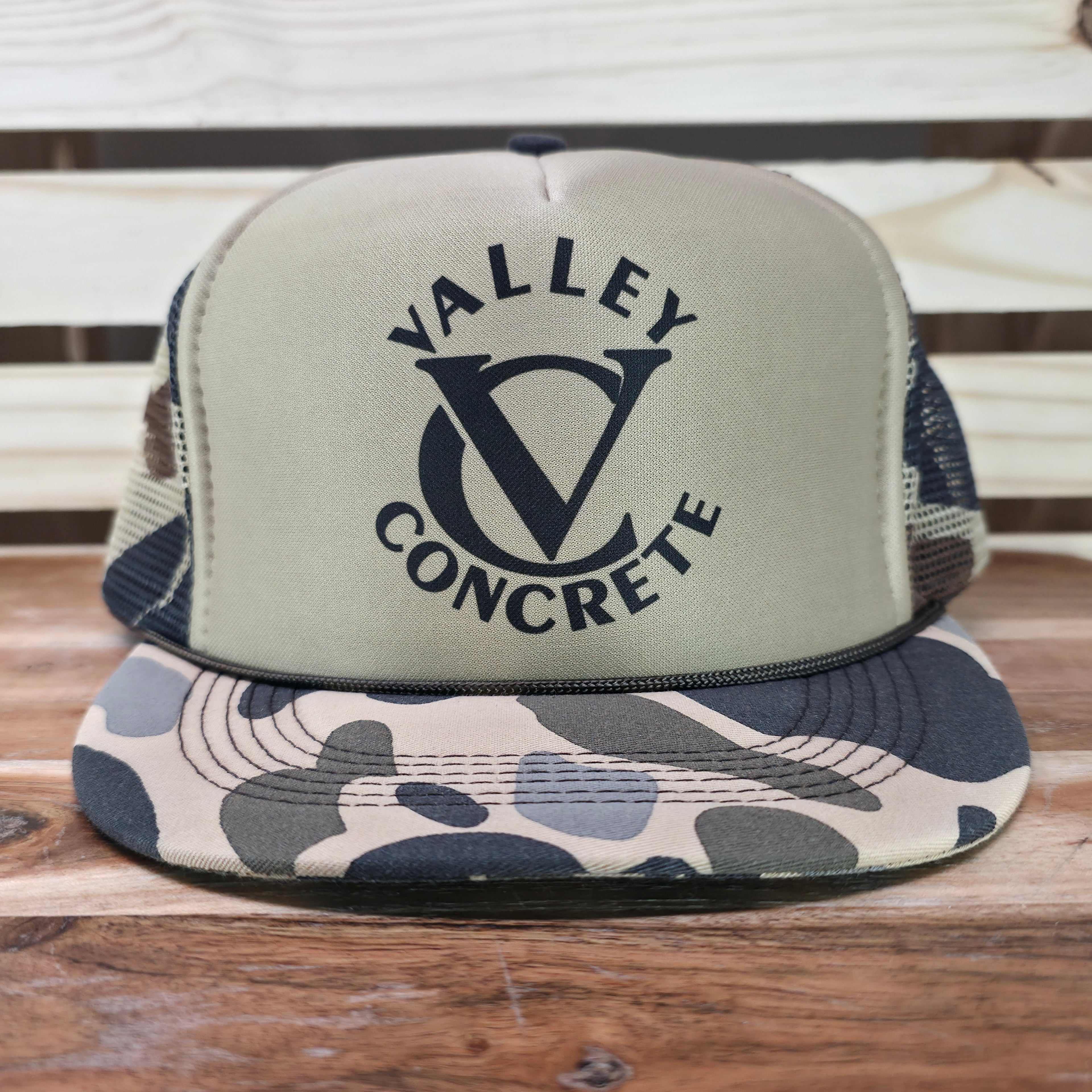 Camo Valley Concrete Trucker Cap