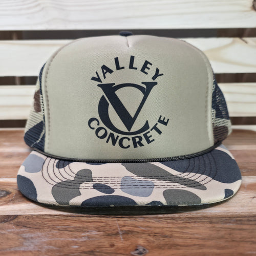 Camo Valley Concrete Trucker Cap