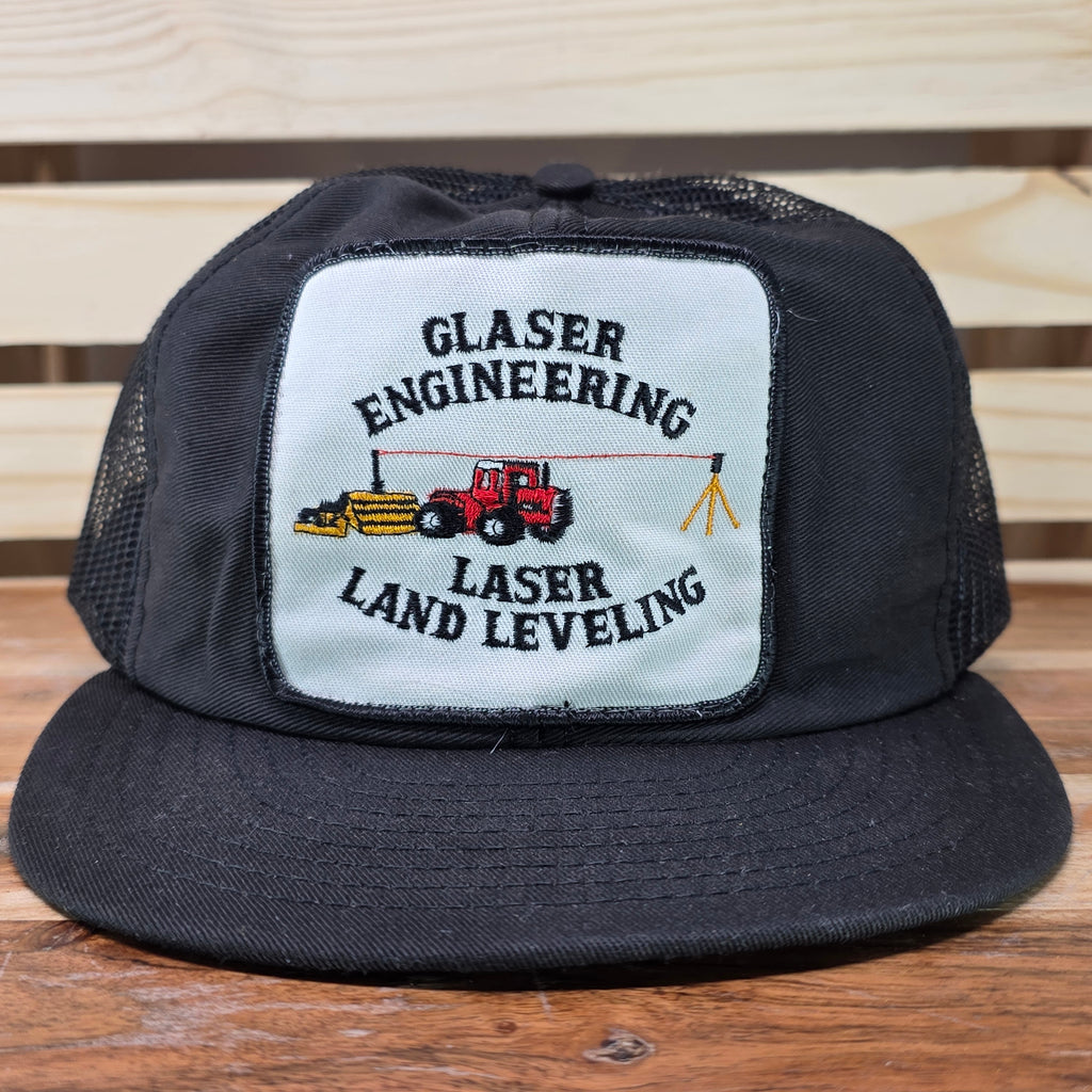 Vintage Glaser Engineering  Laser Black Trucker Cap